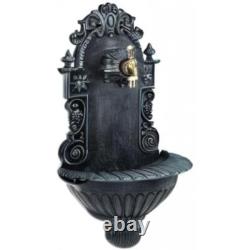 Wall Water Fountain, Antique-Style Nostalgia Garden Patio Faucet Hanging Basin