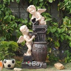 Water Feature Fountain Angels High 102cm, Garden, Outdoor LED