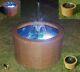 Water Feature Fountain Led Lights Patio Garden Pond Decking Rattan Brown