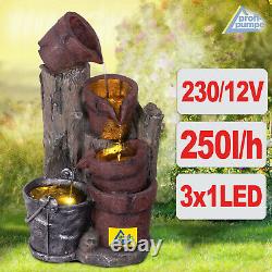 Water Feature Fountain Outdoor Indoor Gardens Fountain Solar Set Kit