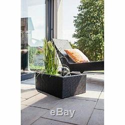 Water Feature Fountain Rattan Surround Garden Outdoor Pond Self Contained Unit