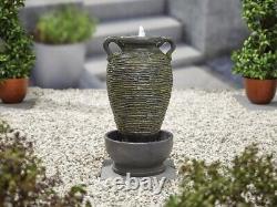 Water Feature Fountain Rippling Vase inc LED Self-contained with Pump