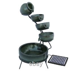 Water Feature Garden Fountain Solar Powered Outdoor Garden