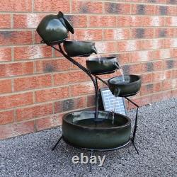 Water Feature Garden Fountain Solar Powered Outdoor Garden