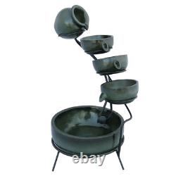 Water Feature Garden Fountain Solar Powered Outdoor Garden