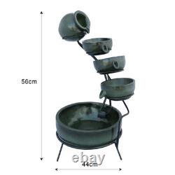 Water Feature Garden Fountain Solar Powered Outdoor Garden