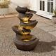 Water Feature Garden Large 5 Tiers Outdoor Solar Led Bowls Fountain 1903