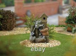 Water Fountain Country Garden Pour inc LED Self-contained Garden Feature