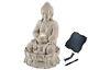 Water Fountain Feature Sitting Buddha Led Solar Powered- Garden Feature 893126