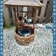 Water Fountain Wishing Well Barrel Design With Pump For Waterfall Carbonized Wood