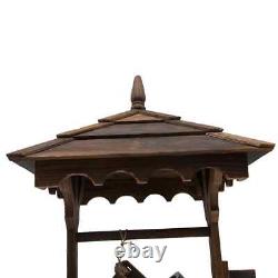 Water Fountain Wishing Well Barrel Design With Pump For Waterfall Carbonized Wood