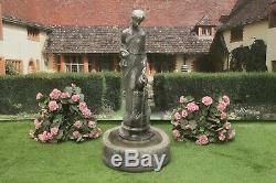 Water Jug Pouring Lady Garden Fountain Water Feature Ornament