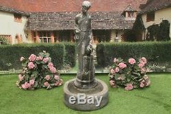 Water Jug Pouring Lady Garden Fountain Water Feature Ornament