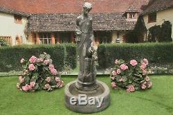 Water Jug Pouring Lady Garden Fountain Water Feature Ornament