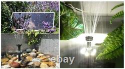 Water Pump For Water Feature Fountain Pond Pool Solar Powered Battery Garden