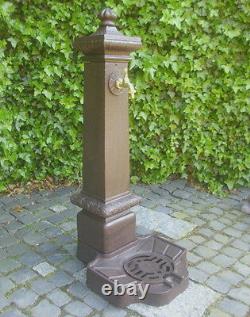 Water Spigot Pillar Fountain Die-Cast Garden Antique Nostalgia New