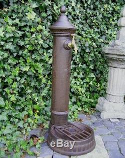 Water Spigot with Basin Fountain Die-Cast Aluminium Garden Antique Nostalgia New