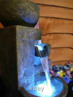 Water feature, Aztec Water Fountain, Garden Water Feature Solar powered