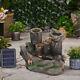 Waterfall Fountain Led Solar Powered Water Feature For Garden Patio / Porch 22