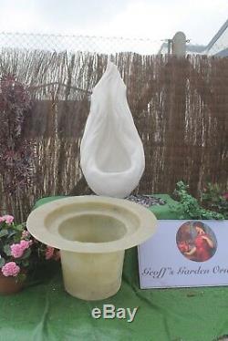 White Stone Garden Water Feature Fountain Flame Sculputre With Sump Resiviour