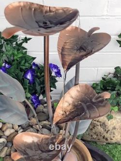 York Copper Cascade Mains Powered Garden Water Feature By Aqua Moda