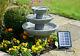3 Tier Solar Powered Stone Effet Cascading De L'eau Caractéristique De Haute Qualité À L'extérieur