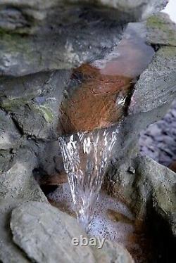 4 Tier Effet De Roche Grise Cascade Caractéristique De L'eau Fontaine Chute D'eau Jardin Intérieur