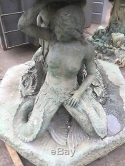 5 M Bronze Mermaid Fontaine D'eau Statue Sculpture Étang Lac Jardin Caractéristiques