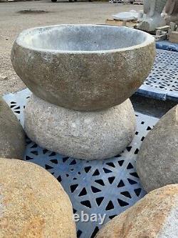 Birdbath Japonais Zen Garden Granite Bol D’eau Fontaine Bassin D’eau