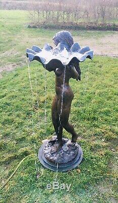 Bronze Jardin Fontaine D'eau Sea Nymph