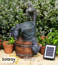 Buckets Caractéristique De L'eau De Robinet Solar Powered Cascade Fontaine Primrose Garden H72cm