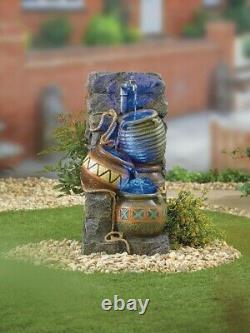 Caractéristique De L'eau De Jardin Pour Verser Le Mur De Pot Kelkay Fountain Facile Freestanding Led