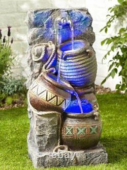 Caractéristique De L'eau De Jardin Pour Verser Le Mur De Pot Kelkay Fountain Facile Freestanding Led