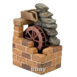 Caractéristique de Fontaine de Jardin Solaire avec Moulin à Eau, Centre de Patio Ornamental Décoratif