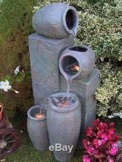 Caractéristiques De L'eau Fontaine Perse Pots, Haute 112cm, Jardin, Extérieur Led