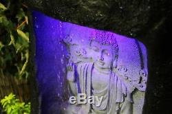 Caractéristiques Raining Bouddha Mur Contemporain Jardin Eau, Fontaine D'extérieur