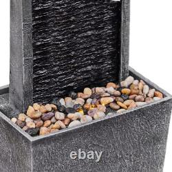 Caractéristiques d'eau de jardin avec lumières LED et pompe Grande fontaine de jardin Intérieure