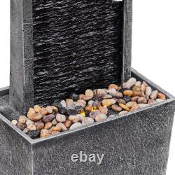 Caractéristiques d'eau de jardin avec lumières LED et pompe, grande fontaine d'eau de jardin, Indo