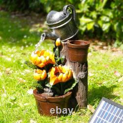 Caractéristiques d'eau solaires pour le jardin Fontaine de tournesols d'extérieur avec lumière LED