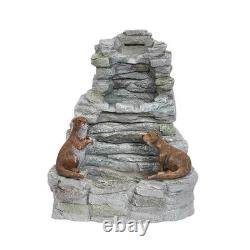 Caractéristiques de Fontaine Solaire pour Jardin Décor Extérieur Grand Bac à Oiseaux Loutre 54cm