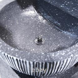 Caractéristiques de Fontaine à 3 Bols Effet Pierre de Jardin Solaire Intérieur/Extérieur avec LED Cascades