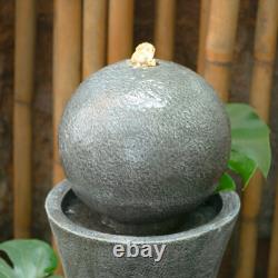 Caractéristiques de Fontaine à Eau LED en Boule de Jardin Extérieur avec Pompe Électrique Décor UK