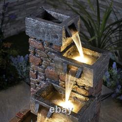 Caractéristiques de Jardin Fontaine Ornament LED 79cm de Cascade Cubique de Sérénité