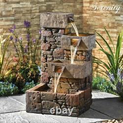 Caractéristiques de Jardin Fontaine Ornament LED 79cm de Cascade Cubique de Sérénité
