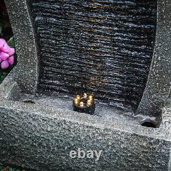 Caractéristiques de jardin en ardoise naturelle avec fontaine LED extérieure