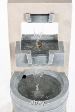 Caractéristiques de l'eau en cascade Serenity avec lumières LED, fontaine de jardin de 70 cm avec pompe