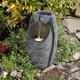 Carafe De Jardin Grande Avec Fontaine à Eau Qui Coule, éclairage Solaire Intégré
