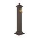 Colonne D'eau Debout Fontaine Vintage Jardin Ornementale Terrasse Droite Brune