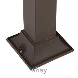Colonne d'eau debout fontaine vintage jardin ornementale terrasse droite brune
