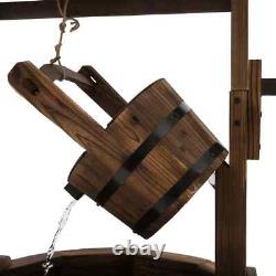 Conception de Baril de Fontaine d'Eau Souhaitant avec Pompe pour Cascade en Bois Carbonisé